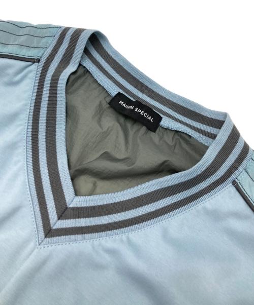 MAISON SPECIAL（メゾンスペシャル）MAISON SPECIAL (メゾンスペシャル) Piping Sideline Tops ブルー サイズ:FREEの古着・服飾アイテム