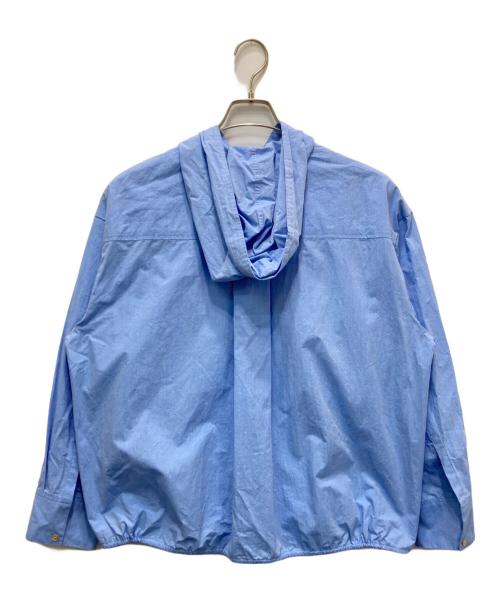 JOURNAL STANDARD（ジャーナルスタンダード）JOURNAL STANDARD (ジャーナルスタンダード) フーディドロストヘムシャツ ブルー サイズ:不明（実寸参照）の古着・服飾アイテム