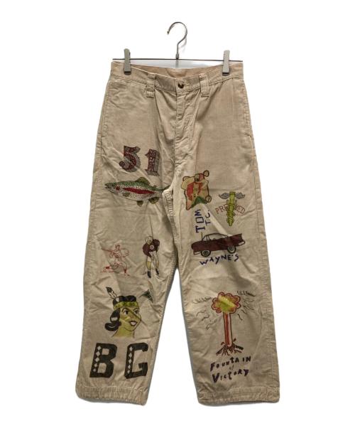 WESTOVERALLS（ウエストオーバーオールズ）WESTOVERALLS (ウエストオーバーオールズ) Are You Different (アーユーディファレント) AYDMEMORIAL TROUSERS ベージュ サイズ:w28の古着・服飾アイテム