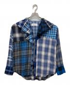 MIYAGIHIDETAKA×STYLE&EDITミヤギヒデタカ×）の古着「再構築ブラウス」｜ブルー