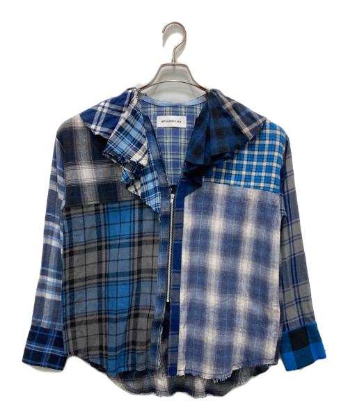 MIYAGIHIDETAKA（ミヤギヒデタカ）MIYAGIHIDETAKA (ミヤギヒデタカ) STYLE&EDIT 再構築ブラウス ブルー サイズ:FREEの古着・服飾アイテム