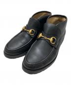 GUCCIグッチ）の古着「ホースビットチャッカーブーツ」｜ブラック