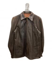 W.B PLACE&CO（ダブリュービープレイスアンドコー）の古着「ヴィンテージレザージャケット」｜ブラウン