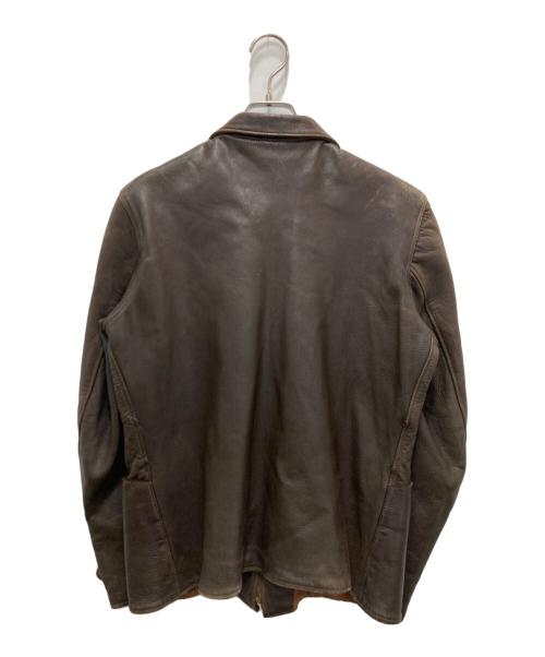 W.B PLACE&CO（ダブリュービープレイスアンドコー）W.B PLACE&CO (ダブリュービープレイスアンドコー) ヴィンテージレザージャケット ブラウン サイズ:不明（実寸参照）の古着・服飾アイテム