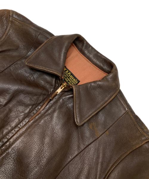 W.B PLACE&CO（ダブリュービープレイスアンドコー）W.B PLACE&CO (ダブリュービープレイスアンドコー) ヴィンテージレザージャケット ブラウン サイズ:不明（実寸参照）の古着・服飾アイテム