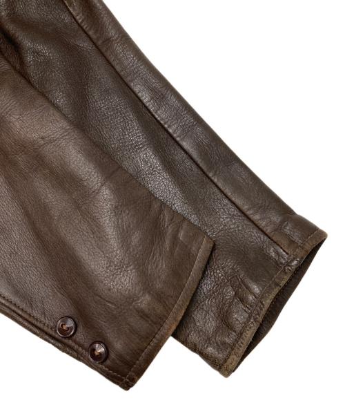 W.B PLACE&CO（ダブリュービープレイスアンドコー）W.B PLACE&CO (ダブリュービープレイスアンドコー) ヴィンテージレザージャケット ブラウン サイズ:不明（実寸参照）の古着・服飾アイテム