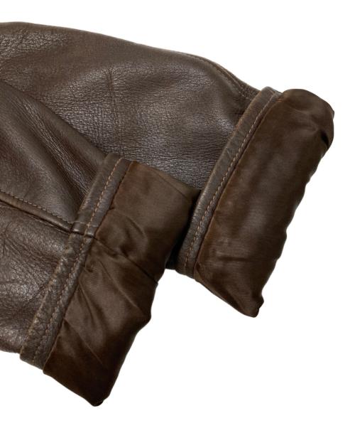 W.B PLACE&CO（ダブリュービープレイスアンドコー）W.B PLACE&CO (ダブリュービープレイスアンドコー) ヴィンテージレザージャケット ブラウン サイズ:不明（実寸参照）の古着・服飾アイテム