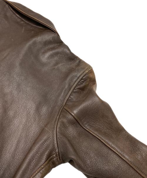 W.B PLACE&CO（ダブリュービープレイスアンドコー）W.B PLACE&CO (ダブリュービープレイスアンドコー) ヴィンテージレザージャケット ブラウン サイズ:不明（実寸参照）の古着・服飾アイテム