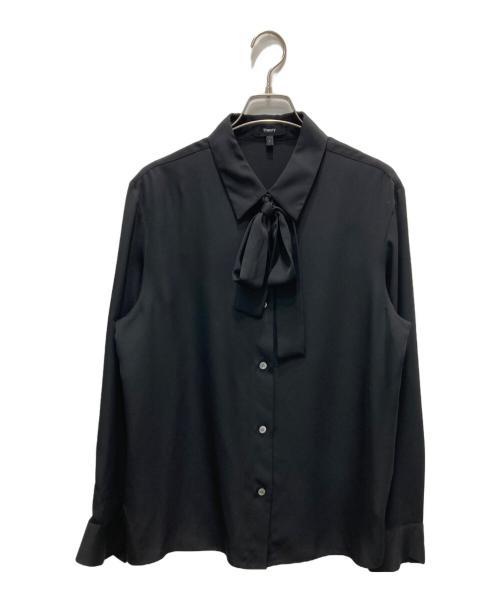 theory（セオリー）theory (セオリー) シルクボウタイブラウス ブラック サイズ:Lの古着・服飾アイテム