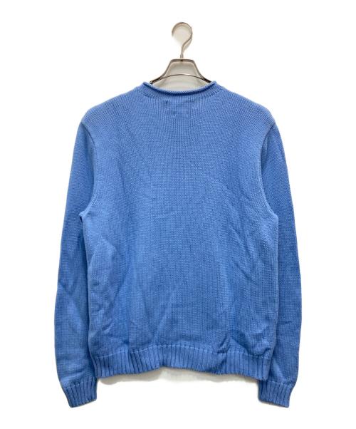 POLO RALPH LAUREN（ポロ・ラルフローレン）POLO RALPH LAUREN (ポロ・ラルフローレン) コットンニット スカイブルー サイズ:XLの古着・服飾アイテム