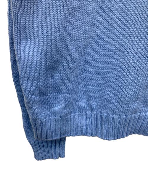 POLO RALPH LAUREN（ポロ・ラルフローレン）POLO RALPH LAUREN (ポロ・ラルフローレン) コットンニット スカイブルー サイズ:XLの古着・服飾アイテム