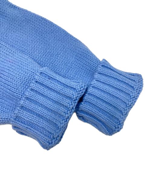 POLO RALPH LAUREN（ポロ・ラルフローレン）POLO RALPH LAUREN (ポロ・ラルフローレン) コットンニット スカイブルー サイズ:XLの古着・服飾アイテム