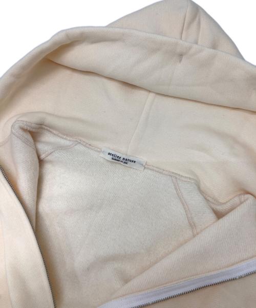 atelier naruse（アトリエナルセ）atelier naruse (アトリエナルセ) コットン吊裏毛スウェットパーカー フーディー ベージュ サイズ:FREEの古着・服飾アイテム