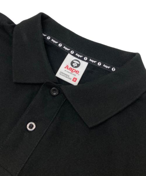 Aape BY A BATHING APE（エーエイプ バイ アベイシングエイプ）Aape BY A BATHING APE (エーエイプ バイ アベイシングエイプ) ポロシャツ ブラック サイズ:Mの古着・服飾アイテム