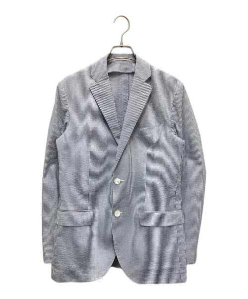 TOMORROW LAND（トゥモローランド）TOMORROW LAND (トゥモローランド) シアサッカー2Bジャケット ブルー サイズ:46の古着・服飾アイテム