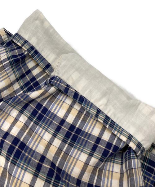 COMME des GARCONS JUNYA WATANABE MAN（コム デ ギャルソン ジュンヤ ワタナベ マン）COMME des GARCONS JUNYA WATANABE MAN (コム デ ギャルソン ジュンヤ ワタナベ マン) LEVI'S (リーバイス) チェックハーフパンツ ベージュ×ネイビー サイズ:SSの古着・服飾アイテム