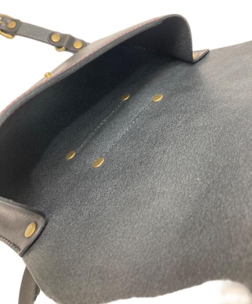 RED MOON（レッドムーン）RED MOON (レッドムーン) レザーウエストポーチ ブラックの古着・服飾アイテム