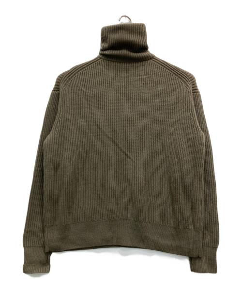 STUDIO NICHOLSON（スタジオ ニコルソン）STUDIO NICHOLSON (スタジオ ニコルソン) BOW 5GG FISHERMAN RIB KNIT HALF ZIP JUMPER ブラウン サイズ:Mの古着・服飾アイテム