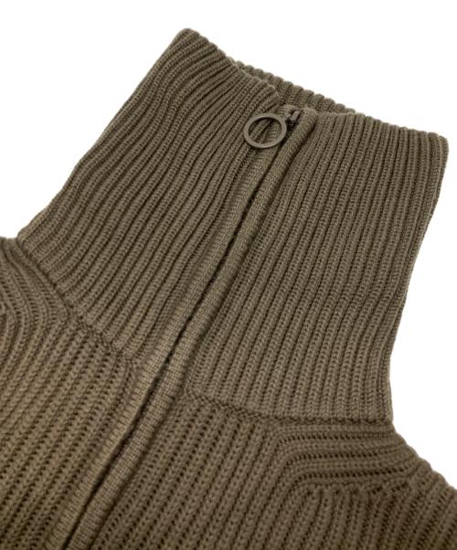 STUDIO NICHOLSON（スタジオ ニコルソン）STUDIO NICHOLSON (スタジオ ニコルソン) BOW 5GG FISHERMAN RIB KNIT HALF ZIP JUMPER ブラウン サイズ:Mの古着・服飾アイテム