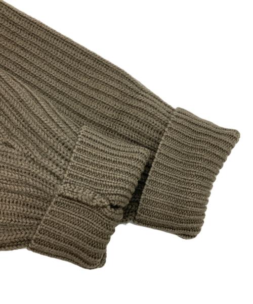 STUDIO NICHOLSON（スタジオ ニコルソン）STUDIO NICHOLSON (スタジオ ニコルソン) BOW 5GG FISHERMAN RIB KNIT HALF ZIP JUMPER ブラウン サイズ:Mの古着・服飾アイテム