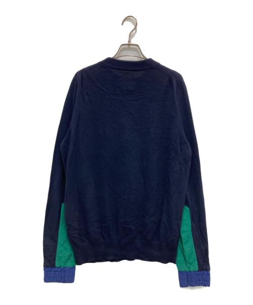 sacai（サカイ）sacai (サカイ) Cotton Knit PULLOVER ネイビー サイズ:Mの古着・服飾アイテム