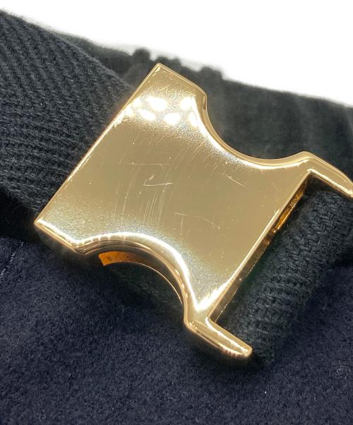 sacai（サカイ）sacai (サカイ) クロップドメルトンパンツ ネイビー サイズ:不明（実寸参照）の古着・服飾アイテム