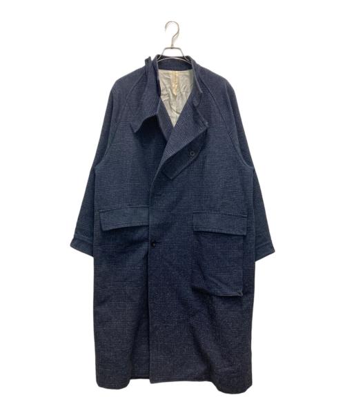 Edwina Horl（エドウィナ ホール）Edwina Horl (エドウィナ ホール) スタンドカラーコート ネイビー サイズ:Mの古着・服飾アイテム