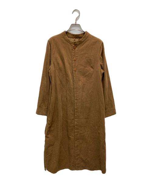 Pal'las Palace（パラスパレス）Pal'las Palace (パラスパレス) コーデュロイ ロングシャツワンピース ブラウン サイズ:3の古着・服飾アイテム