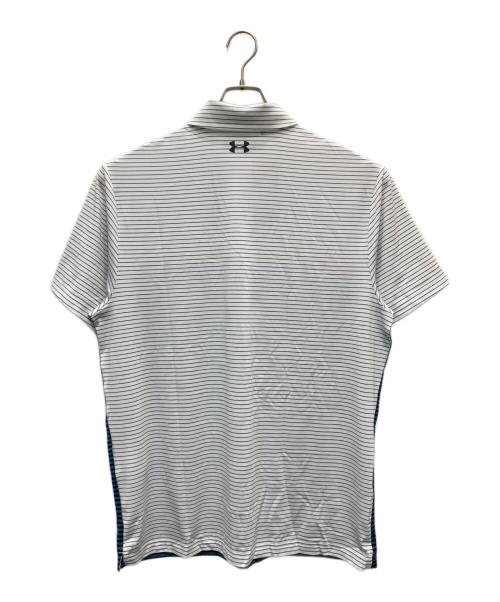 UNDER ARMOUR（アンダーアーマー）UNDER ARMOUR (アンダーアーマー) ポロシャツ ホワイト×ネイビー サイズ:2XL 未使用品の古着・服飾アイテム