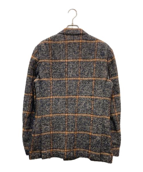 LARDINI（ラルディーニ）LARDINI (ラルディーニ) モヘヤ混ツイードダブルジャケット ブラウン サイズ:48の古着・服飾アイテム