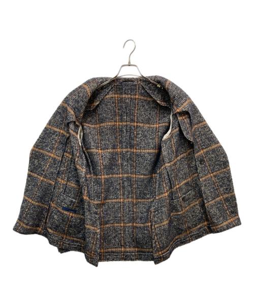 LARDINI（ラルディーニ）LARDINI (ラルディーニ) モヘヤ混ツイードダブルジャケット ブラウン サイズ:48の古着・服飾アイテム