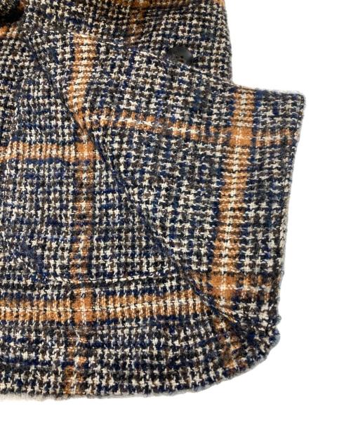 LARDINI（ラルディーニ）LARDINI (ラルディーニ) モヘヤ混ツイードダブルジャケット ブラウン サイズ:48の古着・服飾アイテム