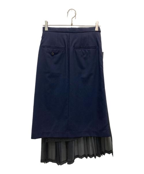 TOGA PULLA（トーガ プルラ）TOGA PULLA (トーガ プルラ) スーチングウールプリーツ巻きスカート ネイビー サイズ:36の古着・服飾アイテム