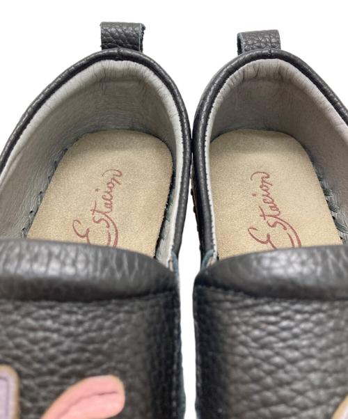 estacion（エスタシオ）estacion (エスタシオ) スリッポン ブラック サイズ:23.5の古着・服飾アイテム