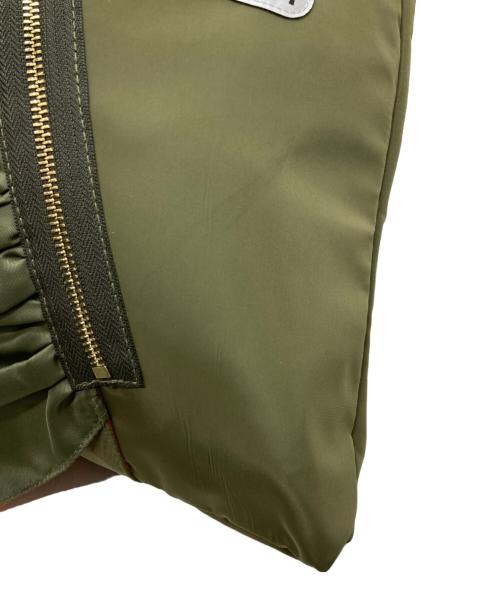 Risley（リズレー）Risley (リズレー) OUTDOOR (アウトドア) フリルトートバッグ グリーンの古着・服飾アイテム