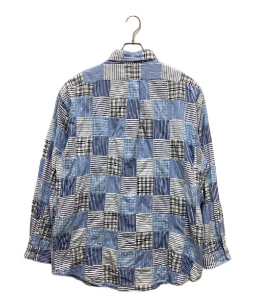 POLO RALPH LAUREN（ポロ・ラルフローレン）POLO RALPH LAUREN (ポロ・ラルフローレン) パッチワークシャツ ブルー サイズ:XLの古着・服飾アイテム