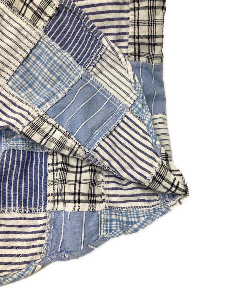 POLO RALPH LAUREN（ポロ・ラルフローレン）POLO RALPH LAUREN (ポロ・ラルフローレン) パッチワークシャツ ブルー サイズ:XLの古着・服飾アイテム