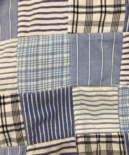 POLO RALPH LAUREN（ポロ・ラルフローレン）POLO RALPH LAUREN (ポロ・ラルフローレン) パッチワークシャツ ブルー サイズ:XLの古着・服飾アイテム