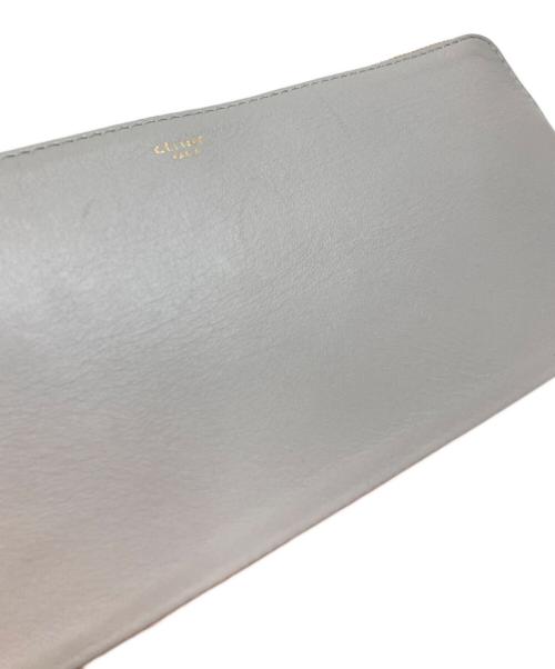 CELINE（セリーヌ）CELINE (セリーヌ) クラッチバッグ グレー×ブラウンの古着・服飾アイテム