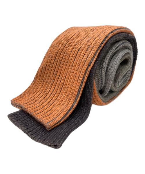 HOMME PLISSE ISSEY MIYAKE（オム プリッセ イッセイ ミヤケ）HOMME PLISSE ISSEY MIYAKE (オムプリッセ イッセイ ミヤケ) RB DRAWING SCARF ブラウンの古着・服飾アイテム