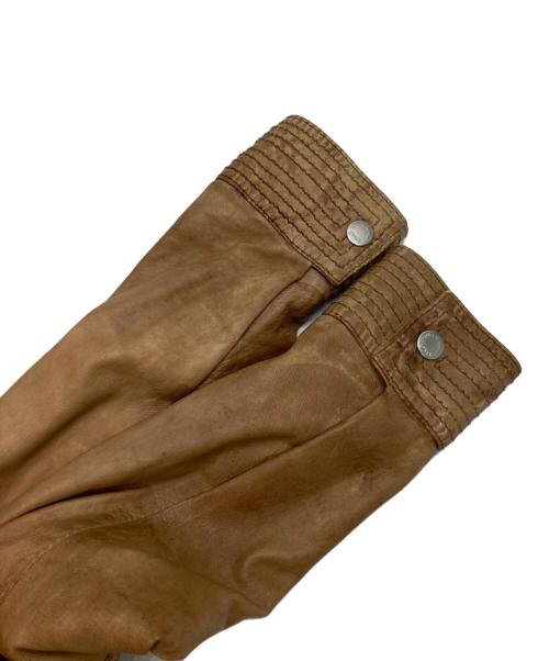 D&G（ディーアンドジー）D&G (ディーアンドジー) レザージャケット ブラウン サイズ:48の古着・服飾アイテム