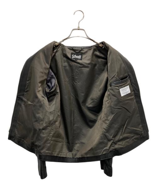 Schott（ショット）Schott (ショット) EDIFICE (エディフィス) シープレザーシングルライダースジャケット ブラック サイズ:Mの古着・服飾アイテム