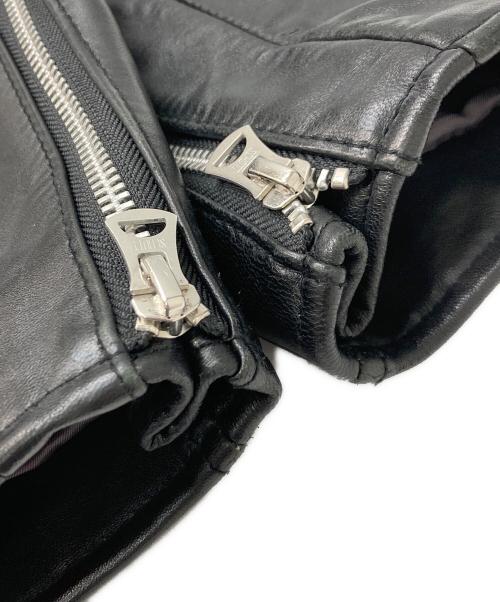 Schott（ショット）Schott (ショット) EDIFICE (エディフィス) シープレザーシングルライダースジャケット ブラック サイズ:Mの古着・服飾アイテム