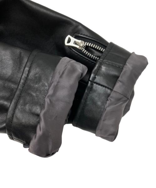 Schott（ショット）Schott (ショット) EDIFICE (エディフィス) シープレザーシングルライダースジャケット ブラック サイズ:Mの古着・服飾アイテム