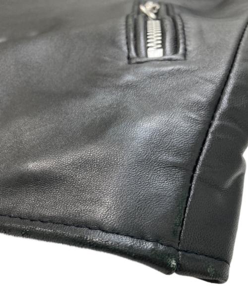 Schott（ショット）Schott (ショット) EDIFICE (エディフィス) シープレザーシングルライダースジャケット ブラック サイズ:Mの古着・服飾アイテム