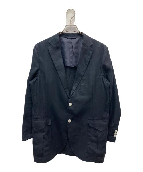 MACKINTOSH PHILOSOPHY（マッキントッシュ フィロソフィー）MACKINTOSH PHILOSOPHY (マッキントッシュ フィロソフィー) リネンテーラードジャケット ネイビー サイズ:42の古着・服飾アイテム