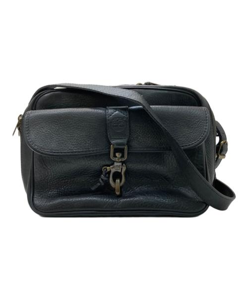 Timberland（ティンバーランド）Timberland (ティンバーランド) ヴィンテージレザーショルダーバッグ ブラックの古着・服飾アイテム