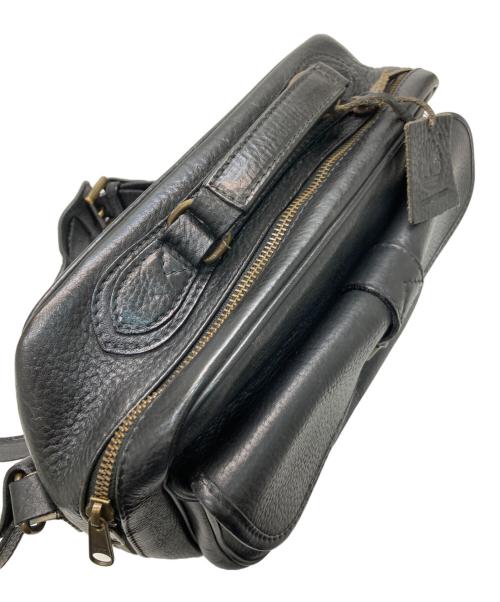 Timberland（ティンバーランド）Timberland (ティンバーランド) ヴィンテージレザーショルダーバッグ ブラックの古着・服飾アイテム