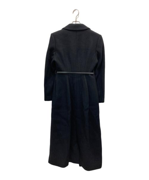 L`AUBE BLANC（ローブ ブラン）L`AUBE BLANC (ローブ ブラン) ベルテッドチェスターコート ブラック サイズ:Fの古着・服飾アイテム