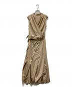 L`AUBE BLANCローブ ブラン）の古着「Spiral balloon Dress」｜ベージュ